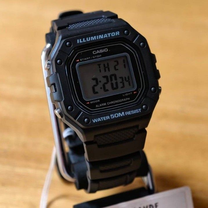 【新品】【箱無し】カシオ CASIO 腕時計 メンズ W-218H-1AV クォーツ ブラック拍卖