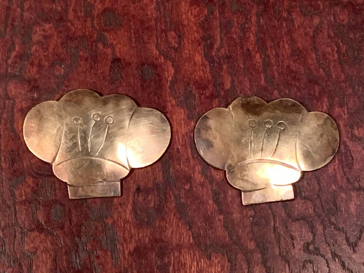 時代物 二本松箪笥 梅飾り金具2個 真鍮製 福島 未使用 希少品 蔵戸 船箪笥 明治 和箪笥部品拍卖