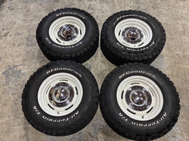 中古 DEAN クロスカントリー ホワイト 16インチ アルミ BFグッドリッチKO2 ランクル76 再販ランクル76 GDJ76 GRJ76 HZJ76拍卖