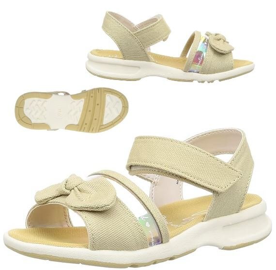 優しい可愛いヤサカワ 17.0 ムーンスター マウンテンフィールド MF S009C BG (N) ローヒール サンダル チャイルド キッズ お出かけ 子供靴拍卖