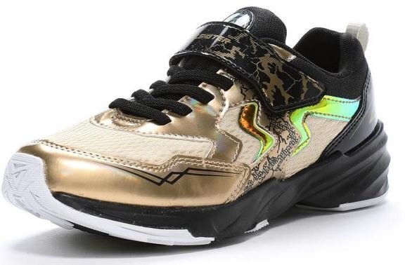 一着保障(一人で走れば)ムーンスター 23.0 バネのチカラ スキルシューター0051 金 n マジック キッズ ジュニア マラソン スニーカー 運動会拍卖