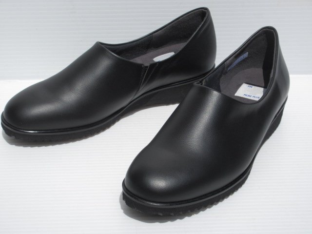 ドクターシューズ 22.0 MORE PLUS 2606 黒 幅広 3E 外反母趾対策 冠婚葬祭 礼装 フォーマル 日本製 本革 パンプス 婦人 レディース 革靴拍卖