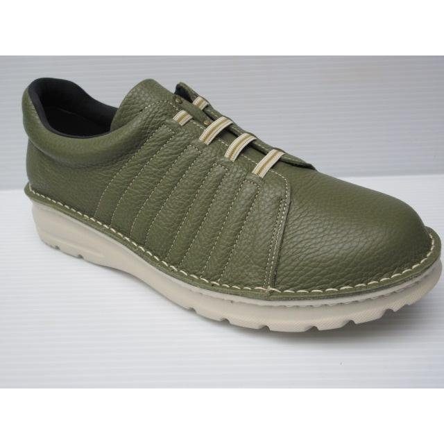 即決 26.5cm エアセンスウォーク Dola ASW 7280 カーキ 幅広 4E 紳士 メンズ カジュアルウォーキングシューズ 本革 レザースニーカー拍卖