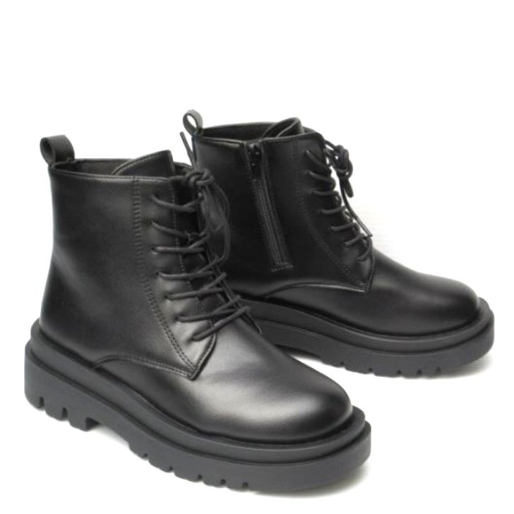 濡れても大丈夫 Fragrant FR5200 黒 L 編み上げ ファスナー付き 耐水 婦人 レディース ワークブーツ 防寒 ショート ウインター ブーツ拍卖