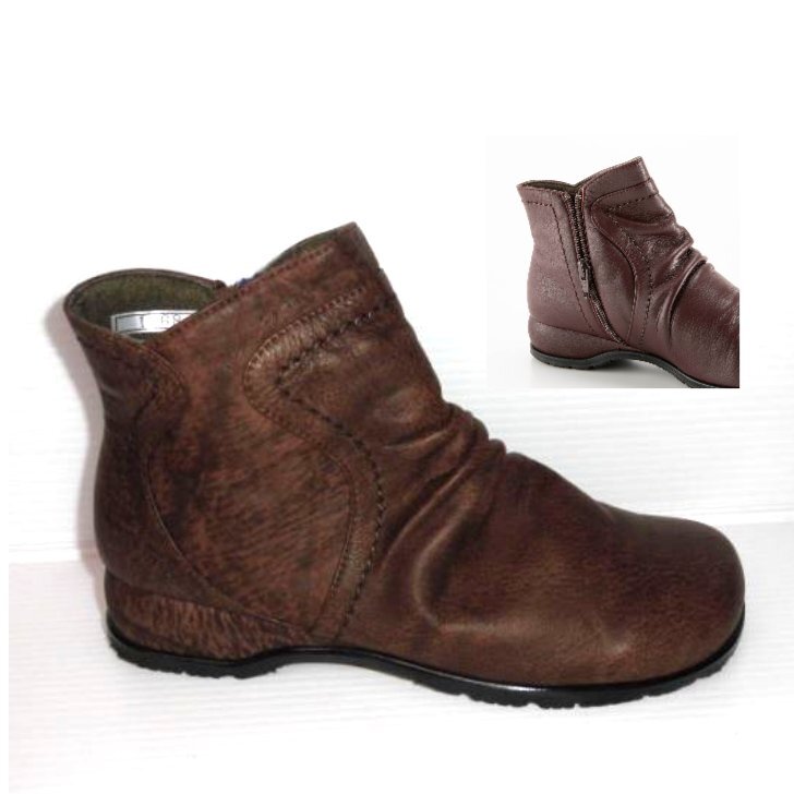 痛くない 超柔か本革 幅広 4E 23.0 SPORTS NINE 1368 Dブラウン スポーツナイン 牛革 日本製 婦人 レディース ショートブーツ 婦人靴拍卖