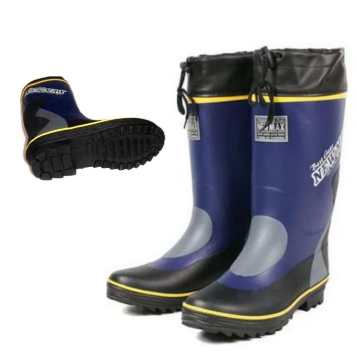 柔かラバー 防雪 フード カバー スパッツ 付き 28.0 ニューマックス 2340 NV 防寒 長靴 紳士 メンズ レイン シューズ ブーツ ゴム長 雪用拍卖