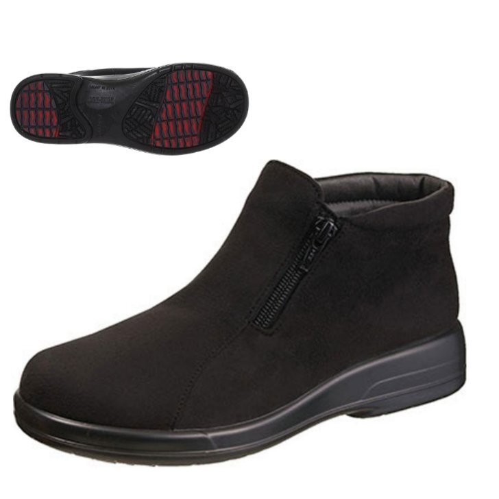 痛くない幅広 滑りにくい底 24.0 ゴアテックス 透湿 防水 3E アサヒ トップドライ TDY3912 黒 婦人 レディース 通勤 防水 ショートブーツ拍卖