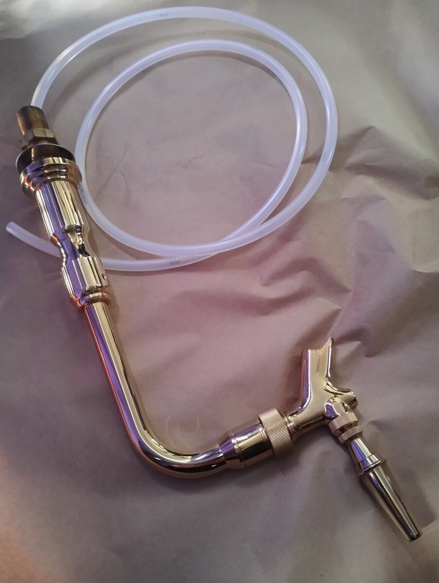 ビールサーバー用 ドラフトタワー ゴールド ホース未使用品交換済 ニットク製拍卖