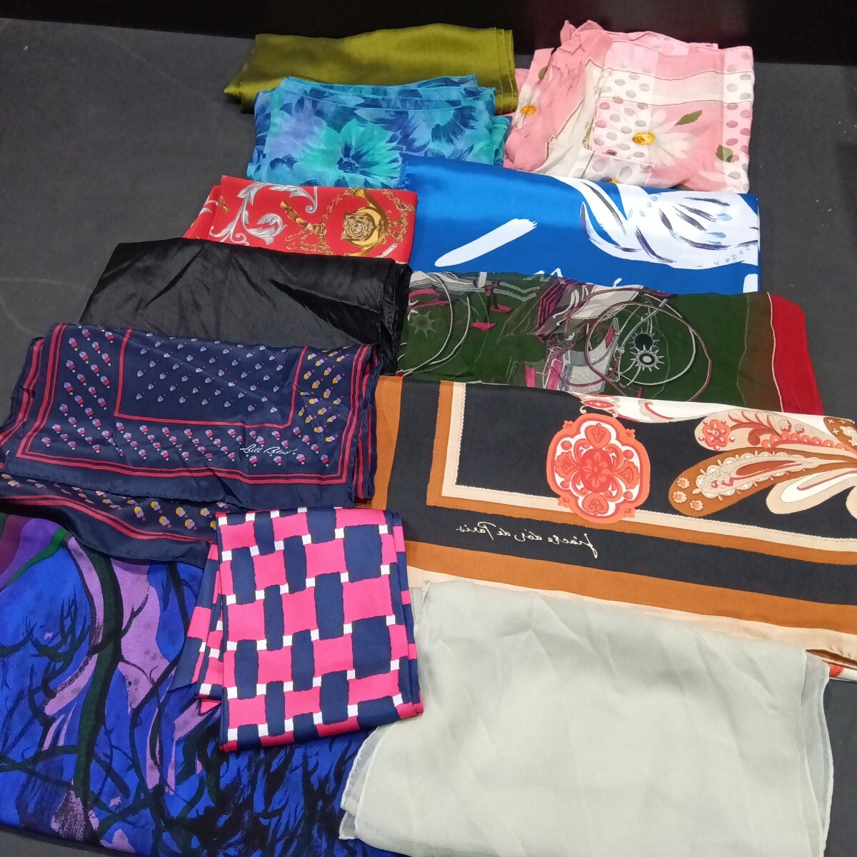 ①現状品にて 一部汚れ有 スカーフ ストール 巻き物 いろいろ まとめて レディース ファッション小物 ヴィンテージ 昭和レトロ 拍卖