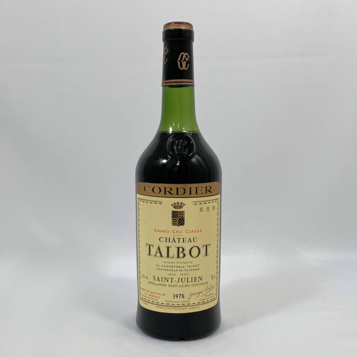 シャトー・タルボ CHATEAU TALBOT 1978 サン・ジュリアン 750ml 12.5% ボルドー 赤 ワイン 未開栓 古酒 難あり拍卖