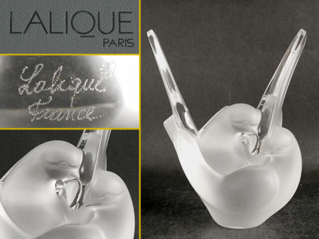 LALIQUE ラリック Sylvie シルヴィー フラワーベース 水鳥 花瓶 花入拍卖