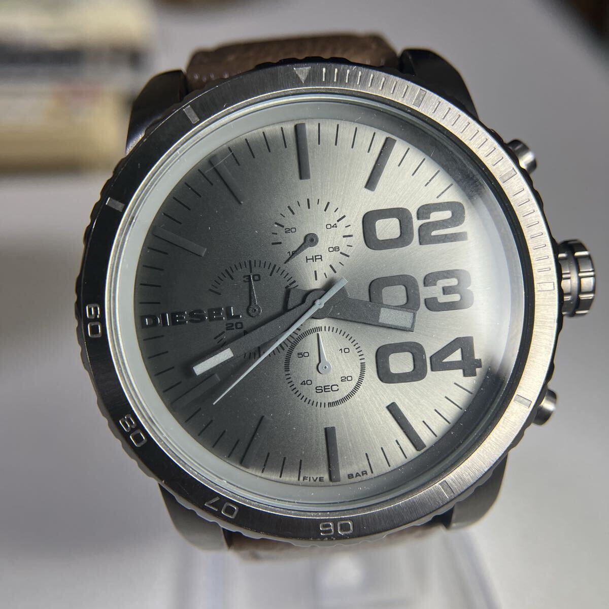 稼動良品 未使用に近い DZ4210 DIESEL電池新品交換済 ベルト新品に交換済 エアロノーテック クロノグラフ正常作動 クォーツ 拍卖