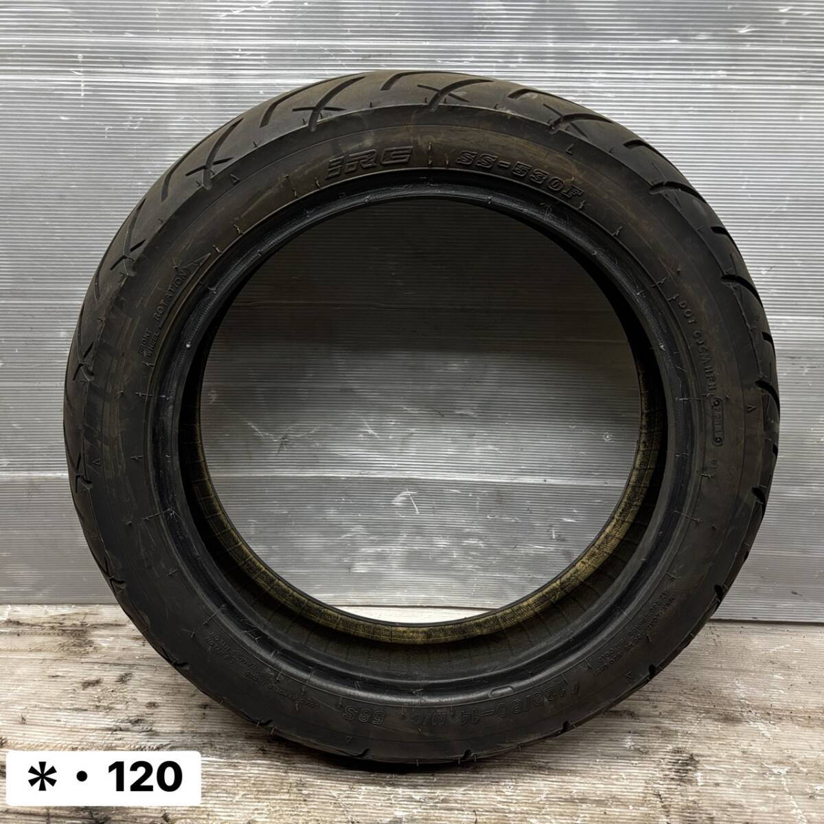 【管A07】 中古タイヤ 120/80-14 中古タイヤ山約3.1mm拍卖