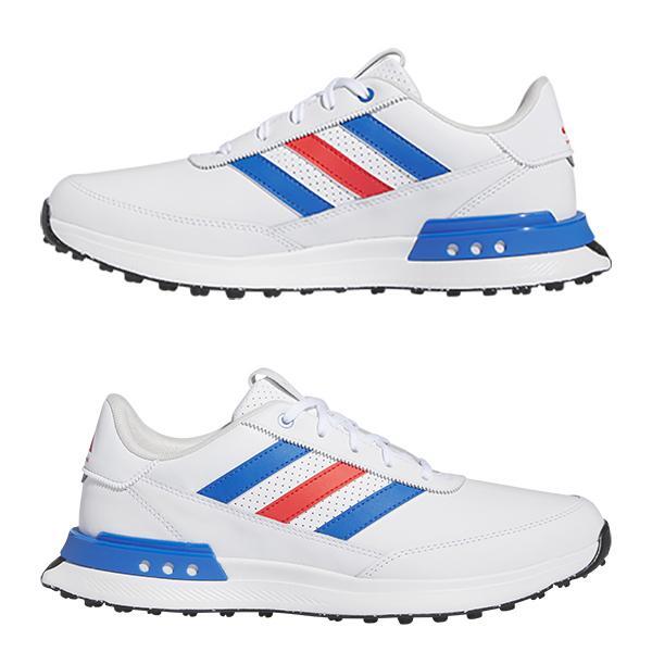 1・スピード発送 新品未使用 adidasGolf(アディダスゴルフ) S2G SL Leather 24 軽量スパイクレス IF0300(White/Royal/Red)26.5CM拍卖