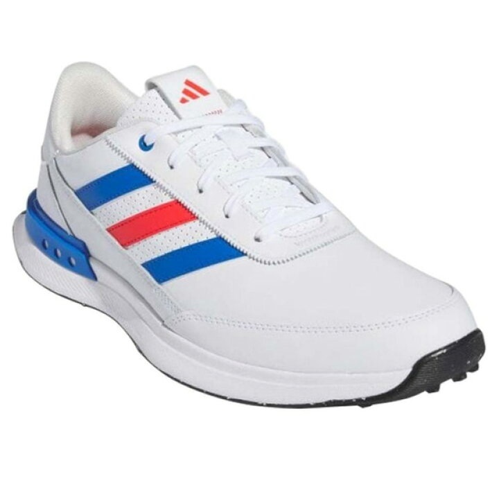 1・スピード発送 新品未使用 adidasGolf(アディダスゴルフ) S2G SL Leather 24 軽量スパイクレス IF0300(White/Royal/Red)26.5CM拍卖