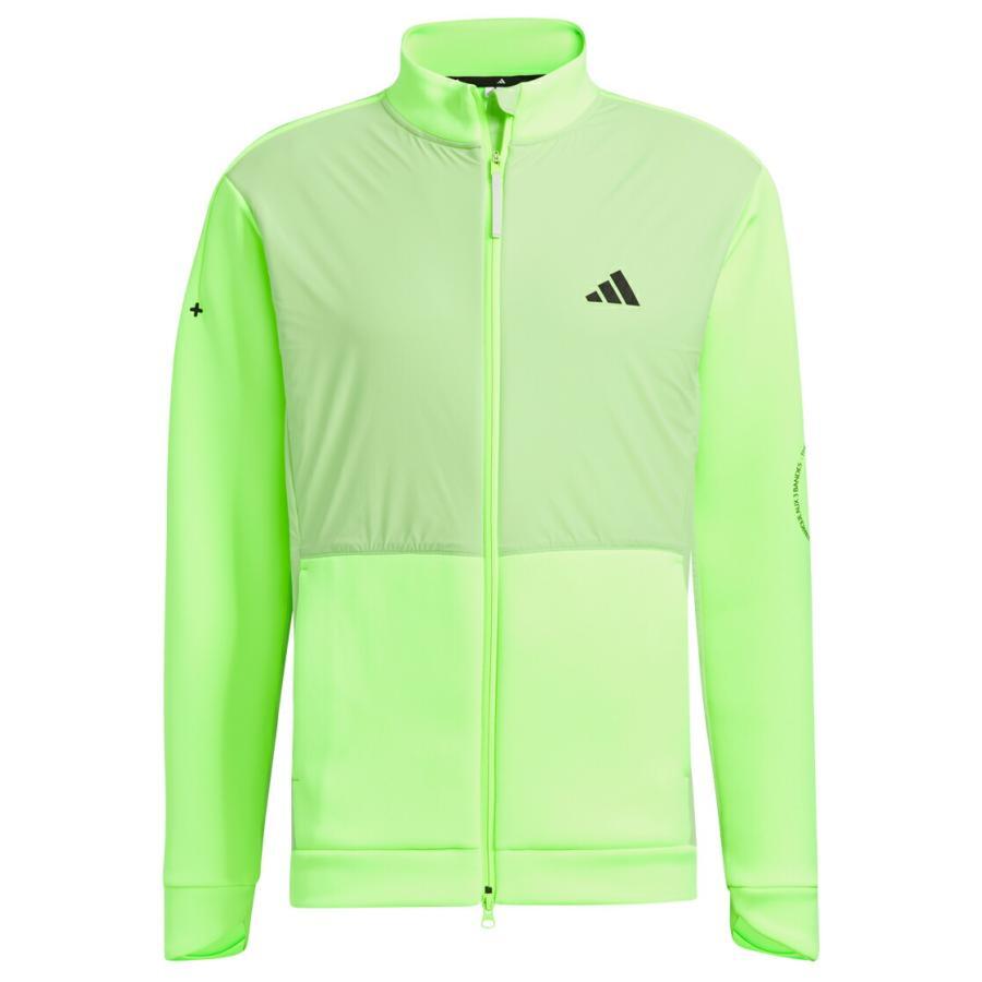 1・スピード発送 新品未使用 adidas Golf(アディダスゴルフ) 秋冬 ストレッチ 保温 ダンボールニットジャケト MKR96(レモン)L拍卖