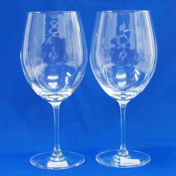 中古 美品【東洋佐々木ガラス パローネ】ボルドー 赤ワイングラス ペア 2客セット ファインクリスタル製 食洗器OK 箱なし拍卖