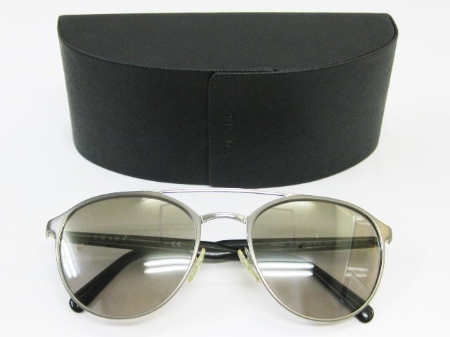 中古【PRADA プラダ】SPR62T サングラス MADE IN ITALY 艶消しメタルフレーム ハードケース付拍卖