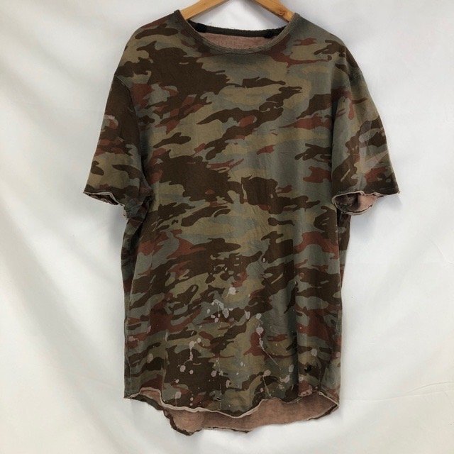 C439 トッコ アメリカ古着 半袖 コットン リアルツリーカモ柄 Tシャツ ブラウン TOCCO メンズ拍卖