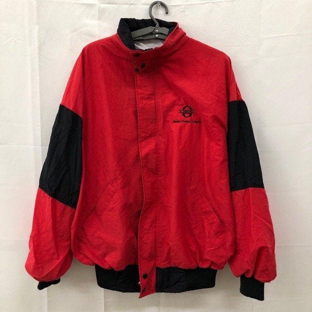 B613 ジーオースポーツウェア S アメリカ古着 USA製 ナイロン 長袖 ナイロンジャケット レッド GO SPORTSWEAR メンズ拍卖