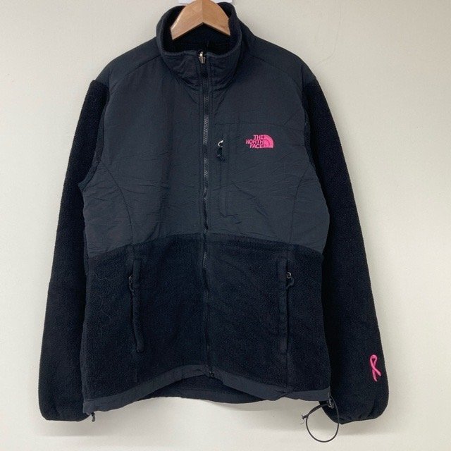 B653 ザノースフェイス L アメリカ古着 メキシコ製 ポリエステル 長袖 フリースジャケット ブラック THE NORTH FACE レディース拍卖