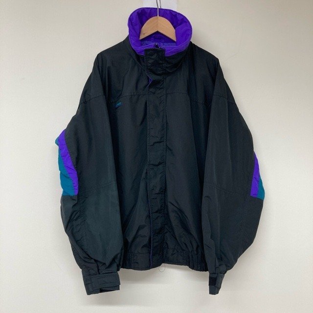 C491 コロンビア M アメリカ古着 ナイロン 長袖 マウンテンジャケット ブラック Columbia メンズ拍卖