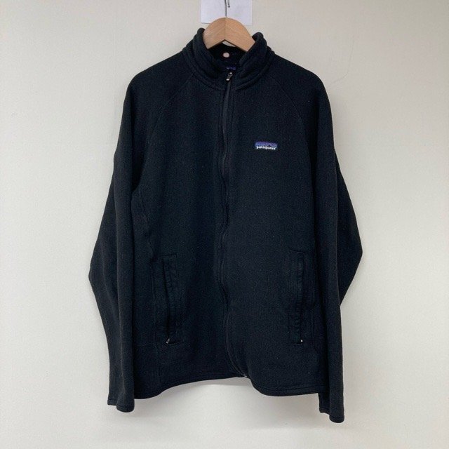 B699 パタゴニア M アメリカ古着 ポリエステル 長袖 ボア フリース プルオーバー ブラック Patagonia 25526 メンズ拍卖
