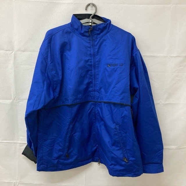 D113 カッターアンドバック L アメリカ古着 マカオ製 ハーフジップ ナイロンジャケット ブルー CUTTER & BUCK レディース拍卖