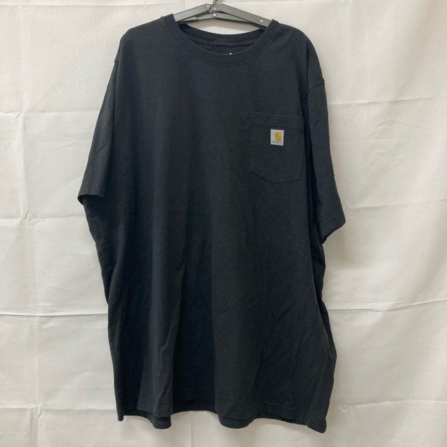 D36 カーハート 3XL アメリカ古着 2022年 コットン 半袖 ポケットTシャツ ブラック Carhartt メンズ拍卖