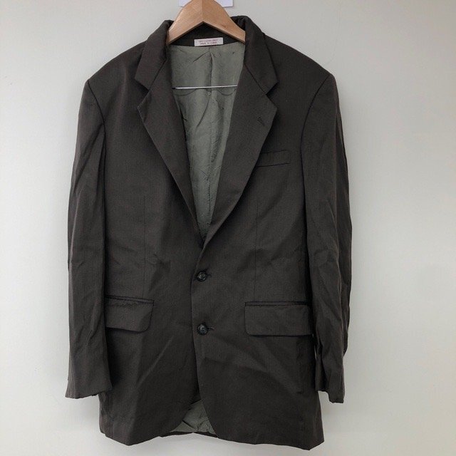 D282 オスカーデラレンタ アメリカ古着 コットン混 テーラードジャケット ブラウン Oscar de la Renta メンズ拍卖