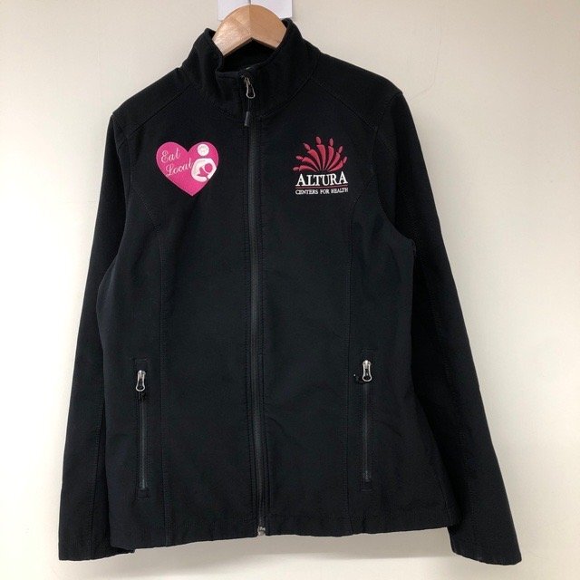 D321 クロスランド M アメリカ古着 ポリエステル 長袖 ソフトシェル ジャケット ブラック CROSSLAND レディース拍卖