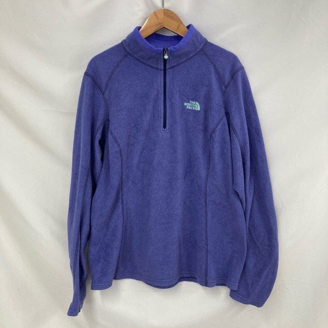 A504 ノースフェイス L アメリカ古着 ポリエステル フリースプルオーバー パープル THE NORTH FACE レディース拍卖