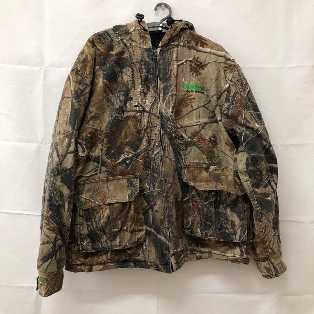 B721 リアルツリー M アメリカ古着 ポリエステル混 フルジップ 厚手 ジャケット ブラウン REALTREE メンズ拍卖
