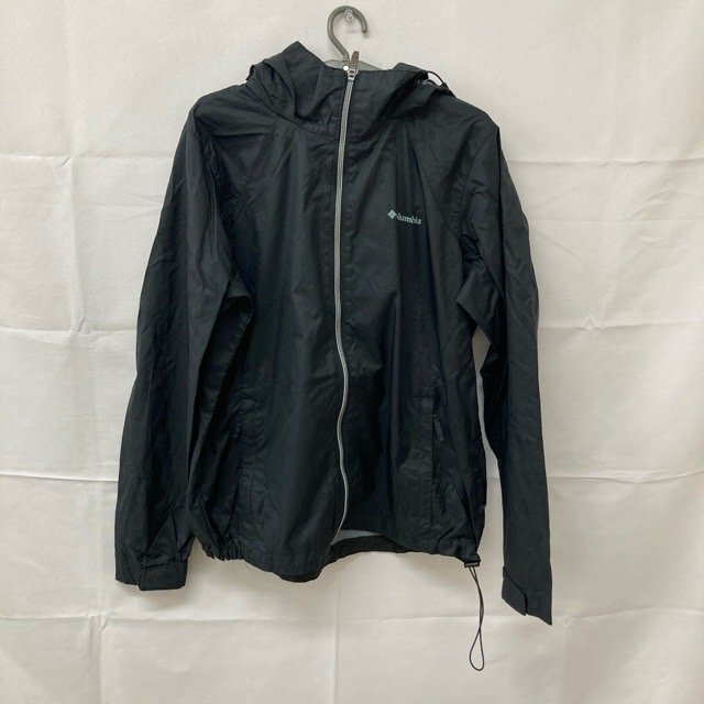 B820 コロンビア XL アメリカ古着 ベトナム製 ナイロン フード付き ジャケット ブラック Columbia メンズ拍卖