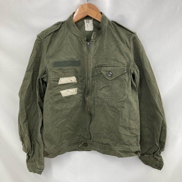 B791 ポールボーイ L ユーロ古着 1970年代 コットン ミリタリージャケット カーキ PAUL BOYE SETE 1973 レディース拍卖