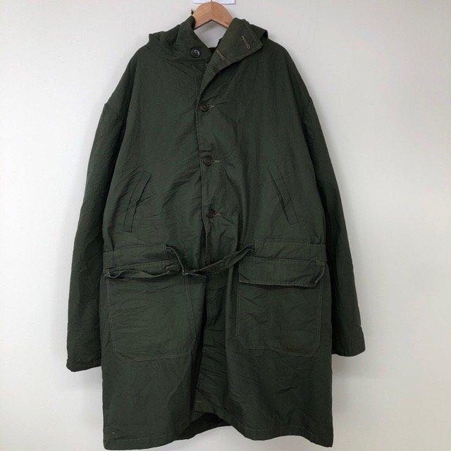 B896 ベルギー軍 58 ユーロ古着 MADE in BELGIUM フリースライナー付き モッズコート グリーン メンズ拍卖