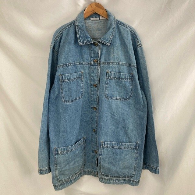 C712 キャビンクリーク L アメリカ古着 デニム コットン ジャケット カバーオール ブルー CABIN CREEK メンズ拍卖