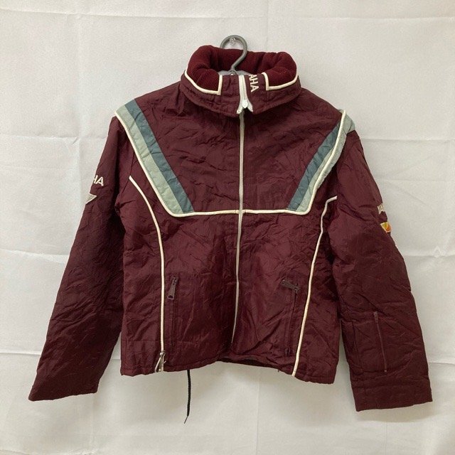 E165 ヤマハ S アメリカ古着 カナダ製 長袖 ナイロン ジャケット エンジ YAMAHA メンズ拍卖