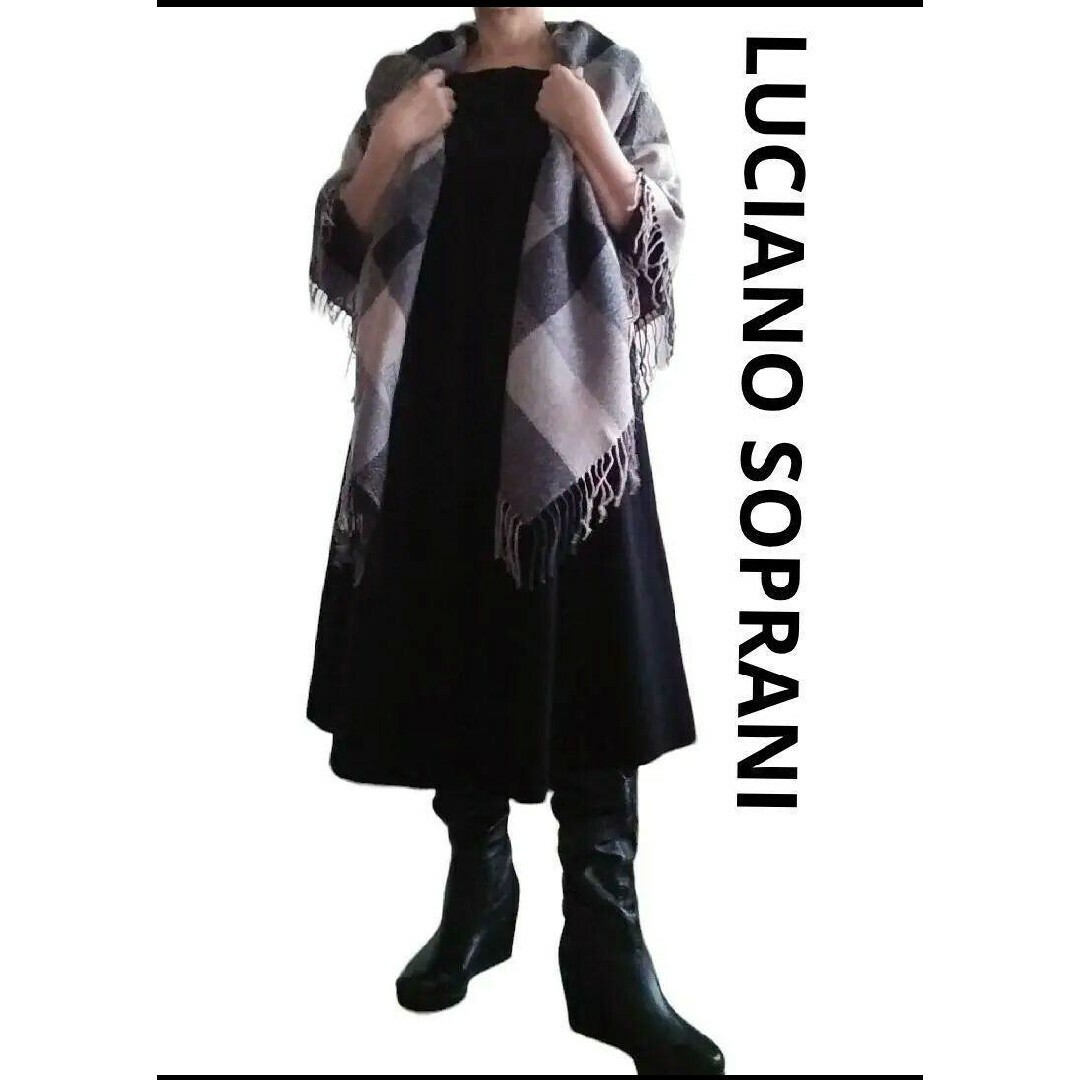 超美品!ルチアーノソプラーニ ウール大判ストール クリーニング済み拍卖