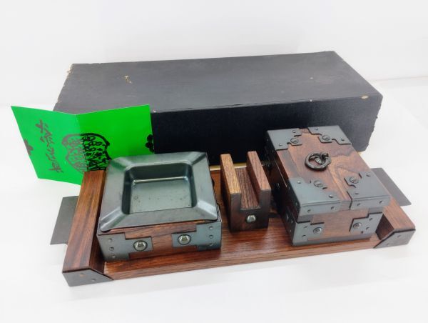 サ/ 民芸城山 火作り道具 灰皿 喫煙具 パイプタバコ 葉巻 昭和レトロ /HY-1275拍卖