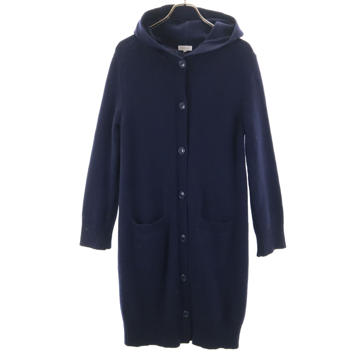 MACKINTOSH PHILOSOPHY マッキントッシュフィロソフィー ウール 長袖 ロング ニットカーディガン 38 ネイビー レディース拍卖