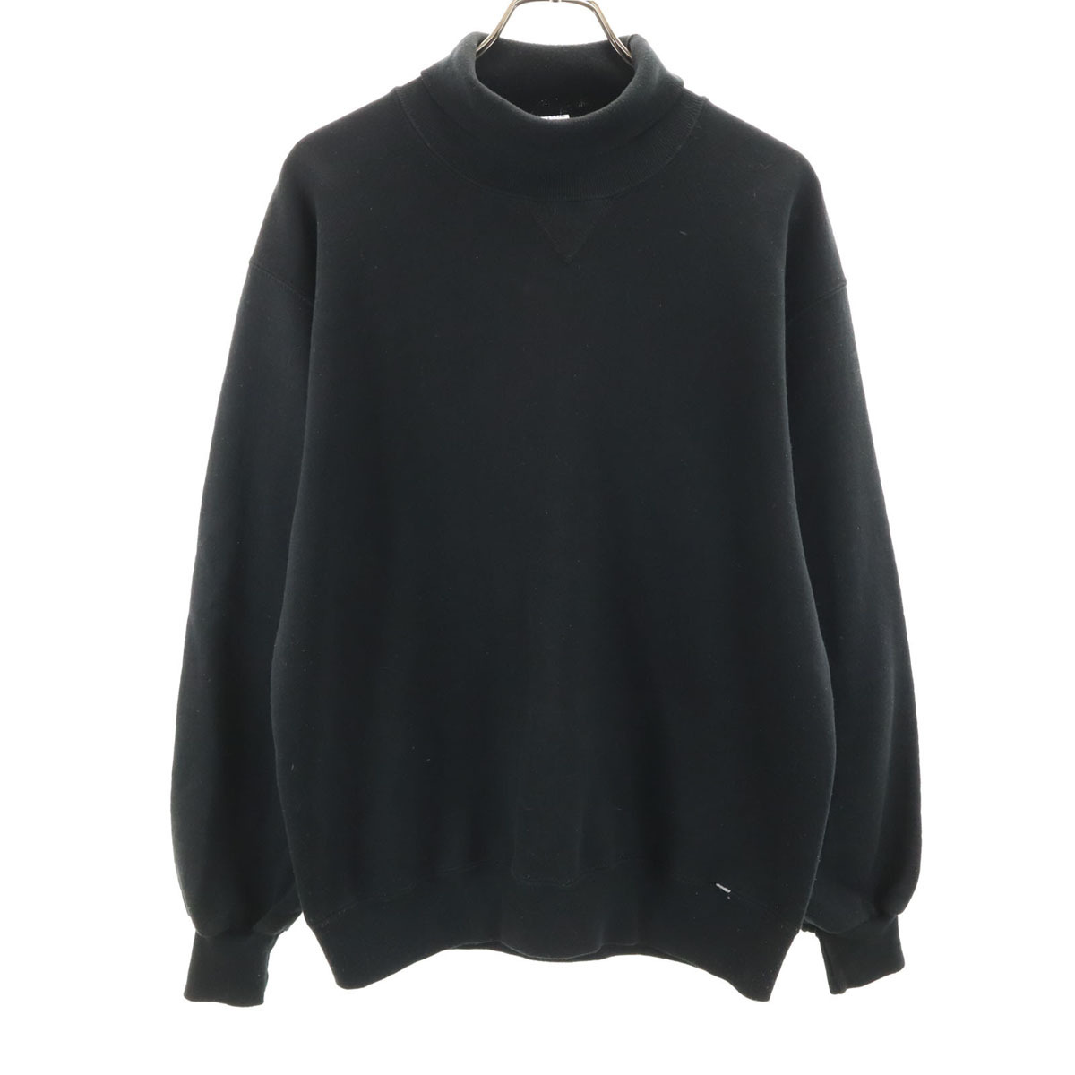 RUSSELL ATHLETIC ラッセルアスレチック 90s オールド USA製 長袖 スウェット ハイネック トレーナー L ブラック メンズ拍卖