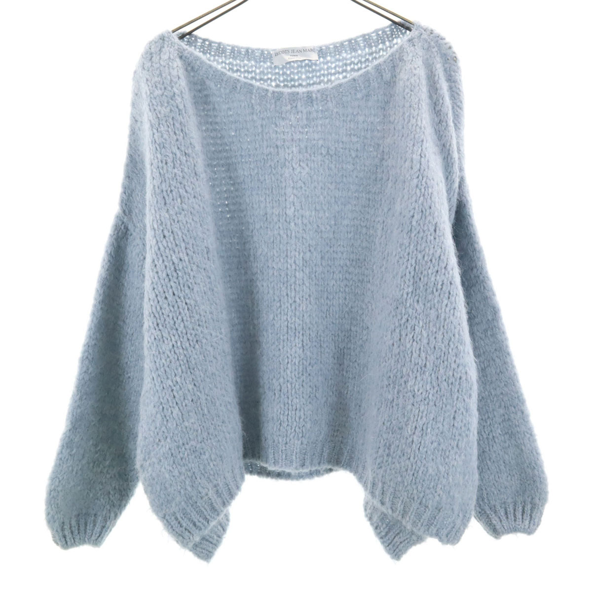 TRICOTS JEAN MARC トリコットジーンマルク フランス製 モヘアブレンド 長袖 セーター ブルー系 ニット レディース拍卖