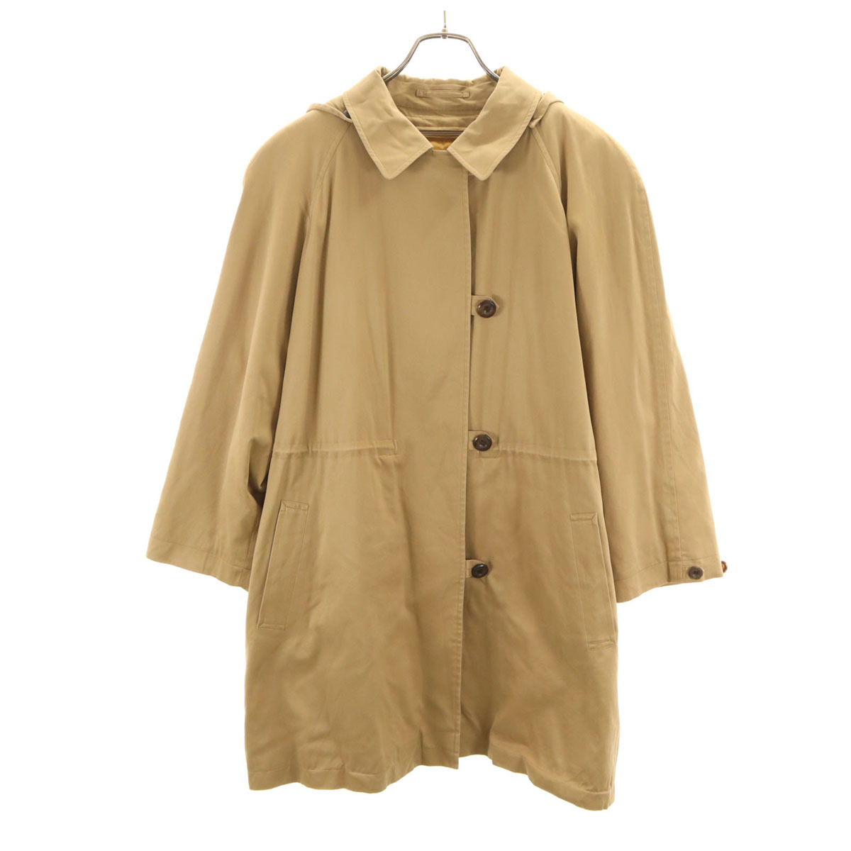 Burberrys バーバリーズ 90s オールド フーデット コート 9AR ベージュ系 ベストライナー付き レディース拍卖
