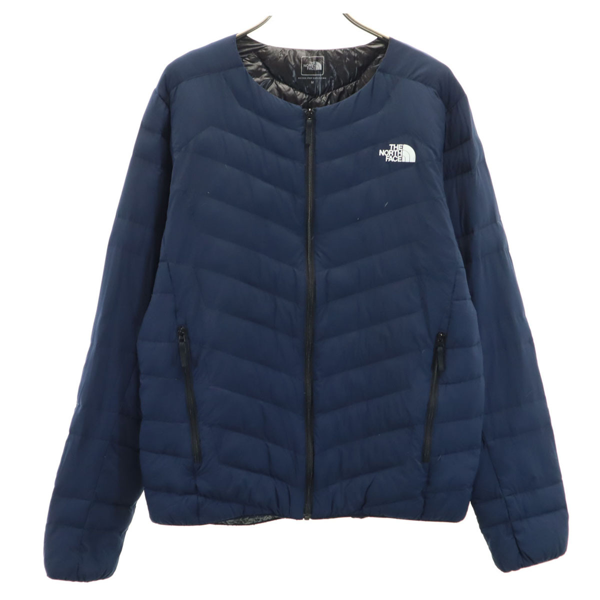 THE NORTH FACE ザノースフェイス ラウンドネック ダウンジャケット M ネイビー アウトドア NY31603 メンズ拍卖