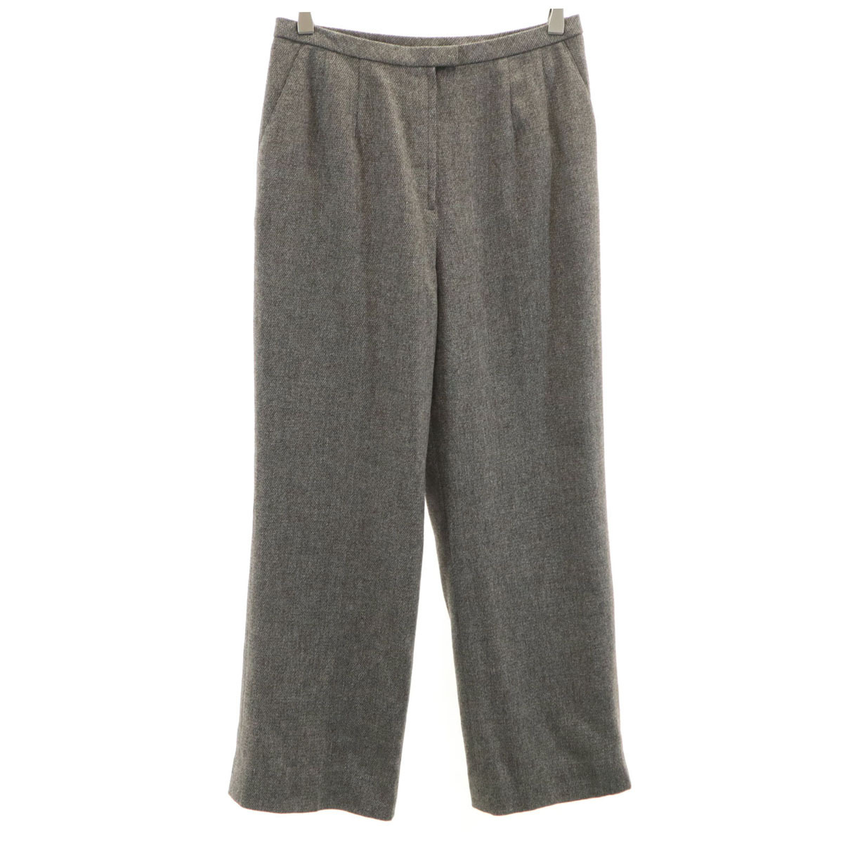 美品 Leilian レリアン 日本製 ウールブレンド パンツ 13 グレー レディース拍卖