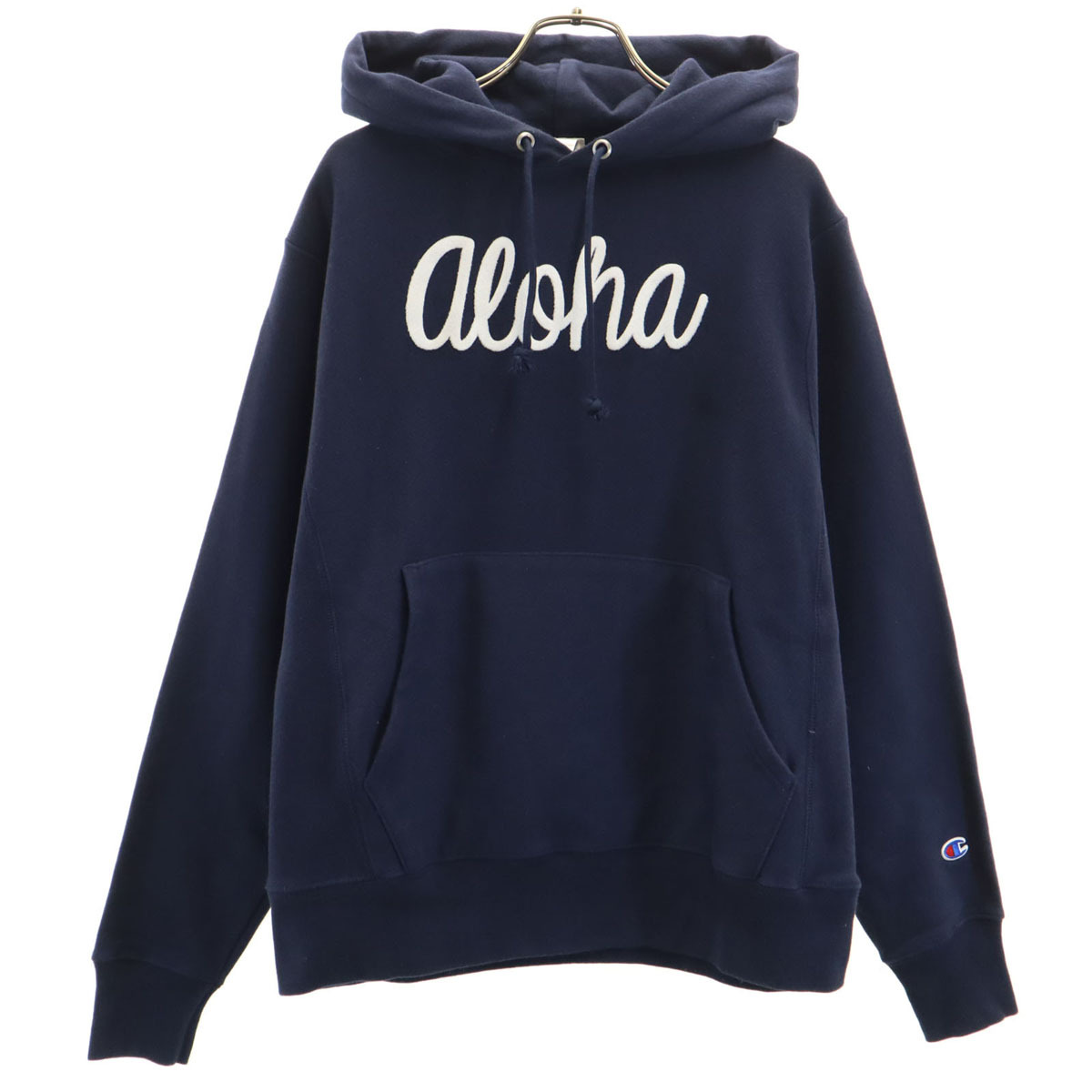 Champion チャンピオン リバースウィーブ 長袖 スウェットパーカー S ネイビー プルオーバー 裏起毛 メンズ拍卖