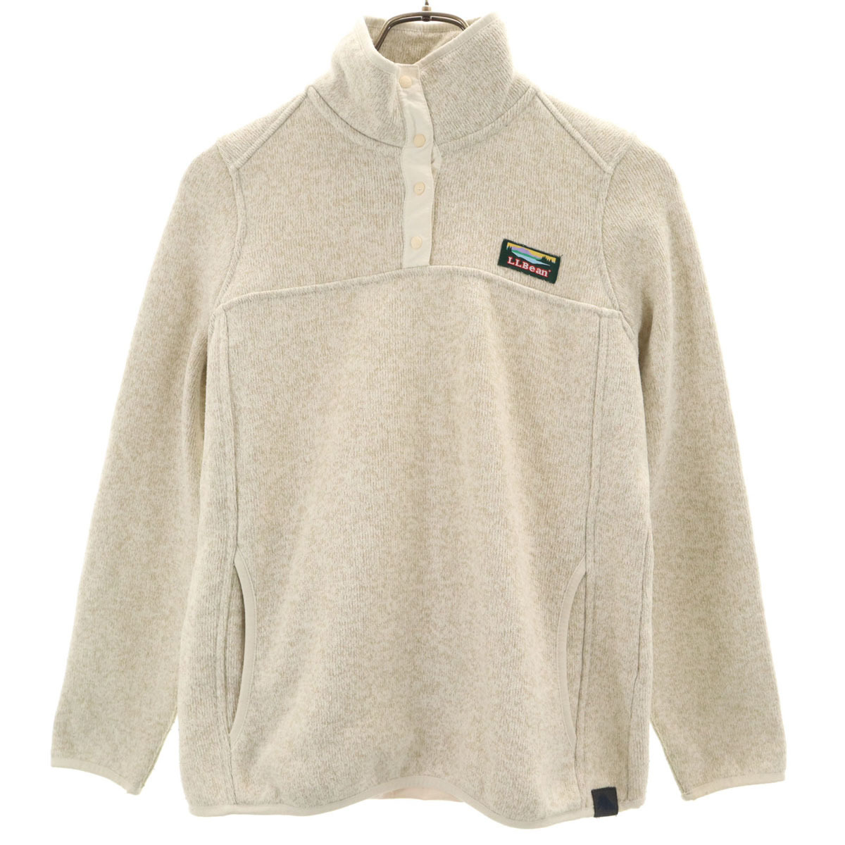 L.L.Bean エルエルビーン フリースジャケット XS オフホワイト プルオーバー アウトドア レディース拍卖