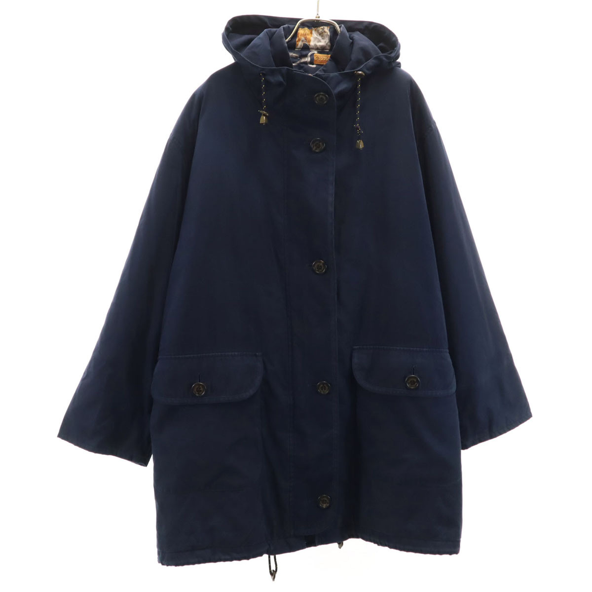 Burberrys バーバリーズ 90s オールド フーデット コート ネイビー ライナー付き 三陽商会 レディース拍卖