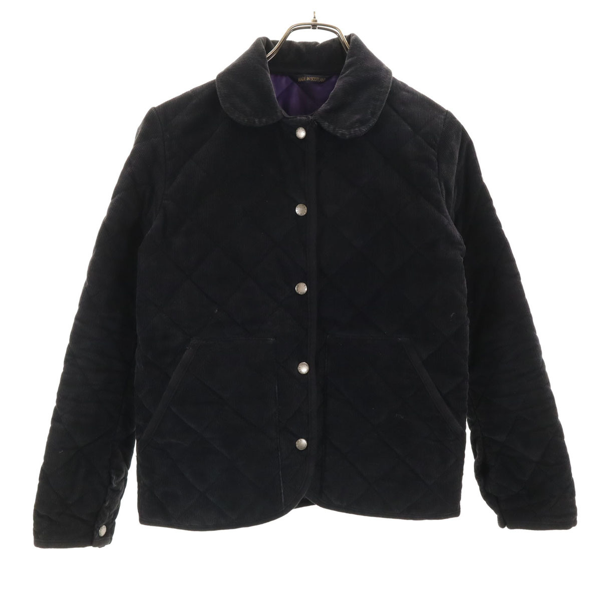 Mackintosh マッキントッシュ SHIPS シップス 別注 イギリス製 コーデュロイ キルティングジャケット S ブラック レディース拍卖